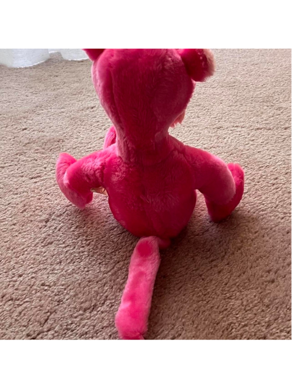 Vintage 1980 Pink Panther Plush Mighty Star Yellow Eyes Mirisch Geoffrey Toy - Picture 7 of 7